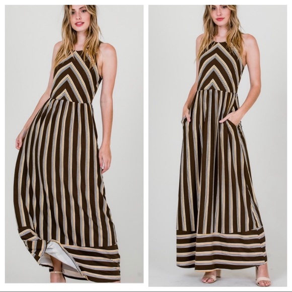 ✨LAST✨Absolutely gorgeous multi striped maxi dress - Picture 5 of 8